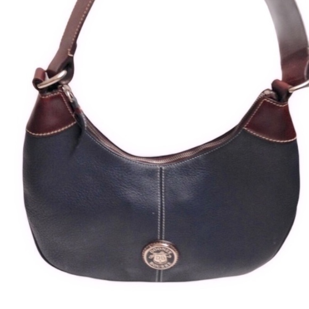 DOONEY & BOURKE AWL pebbled leather hobo bag blue